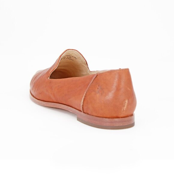 FRYE Kenzie Venetian Pointed-Toe Slip On Cognac Leather Flats: Size 9.5 M - Picture 2 of 8